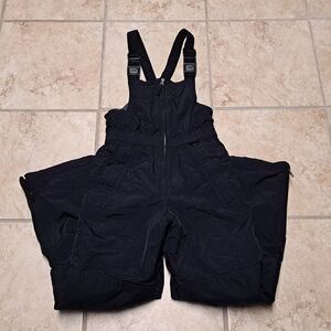 Lands' End Black Snow Bib Pants EUC Size 8